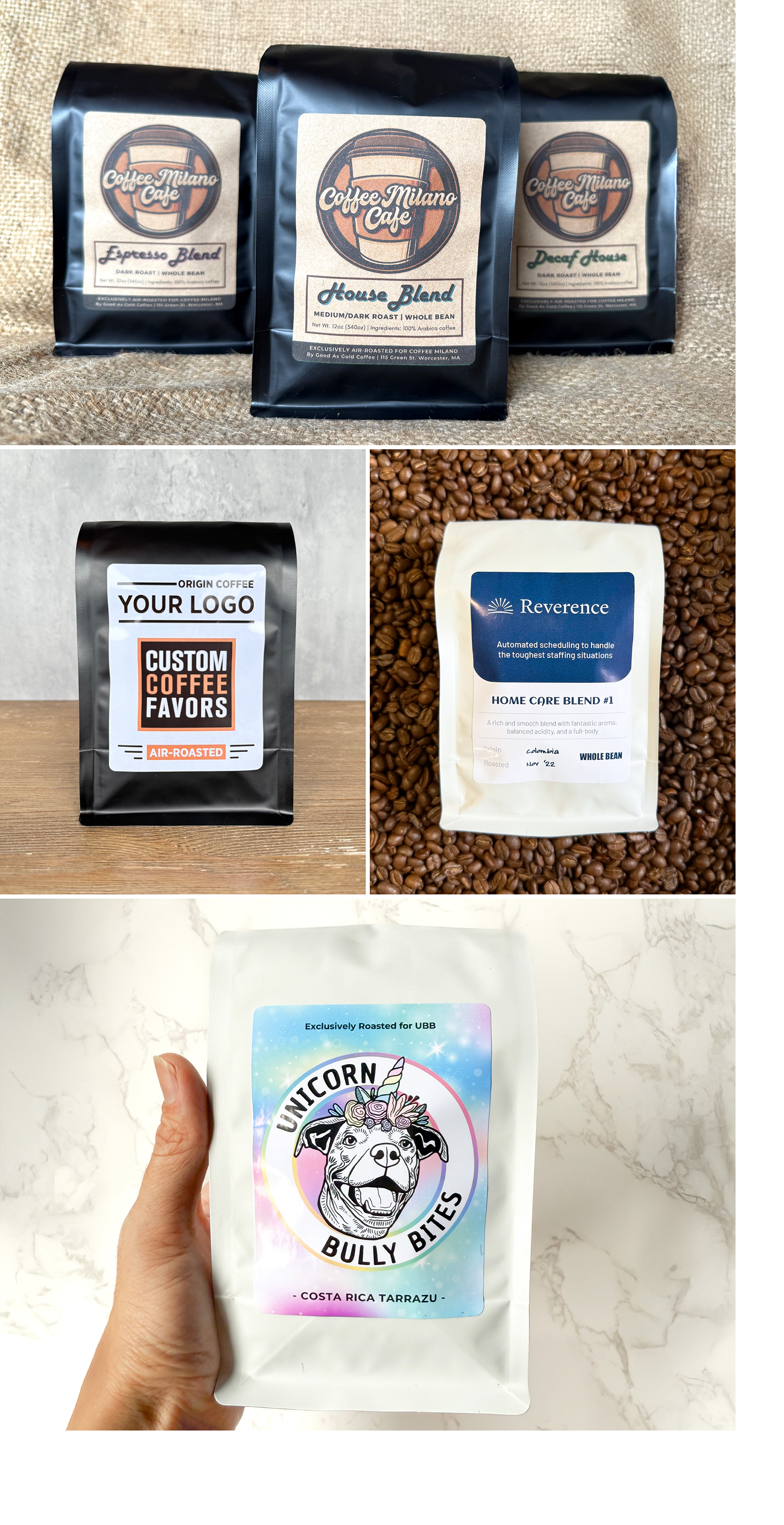 Custom Coffee Favors - 12oz Private Label Bags - Personalized for Events, Gifts & Promotions