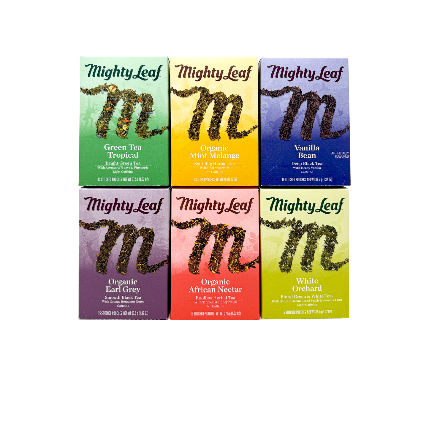 Mighty Leaf Six-Pack – Build Your Own 6-Box Combo (90 Tea Bags Total)