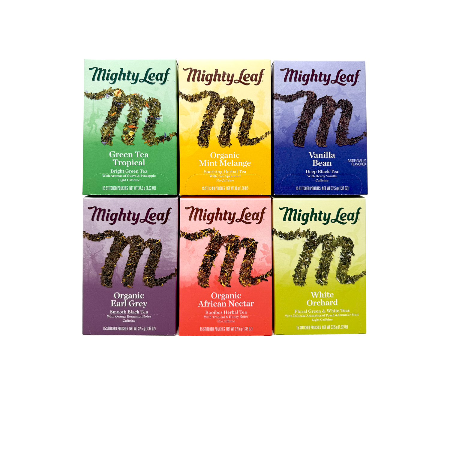 Mighty Leaf Six-Pack – Build Your Own 6-Box Combo (90 Tea Bags Total)