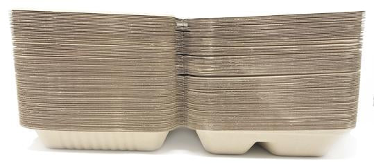 Compostable 8" Clamshell To Go Box