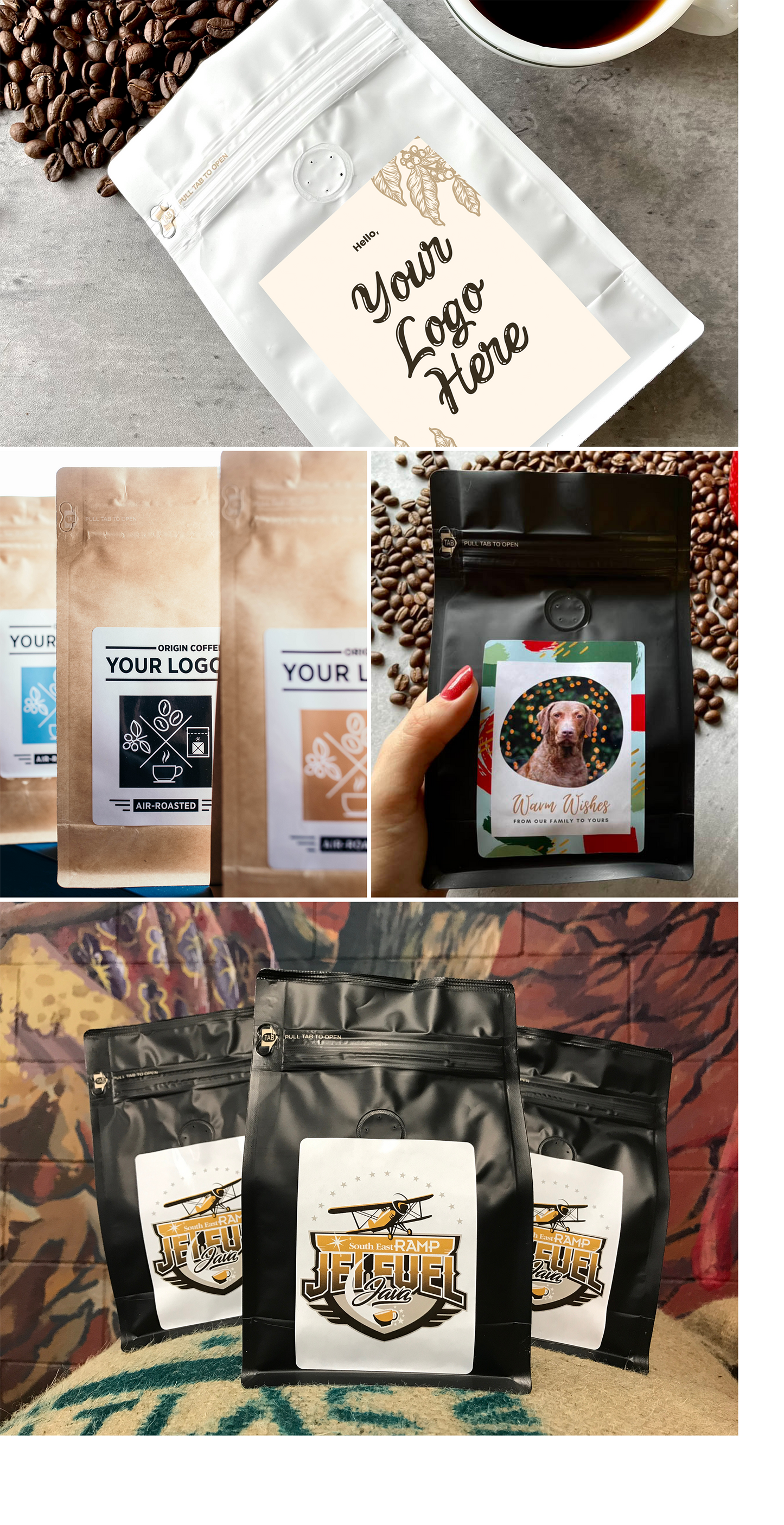 Custom Coffee Favors - 8oz Private Label Bags - Personalized for Events, Gifts & Promotions