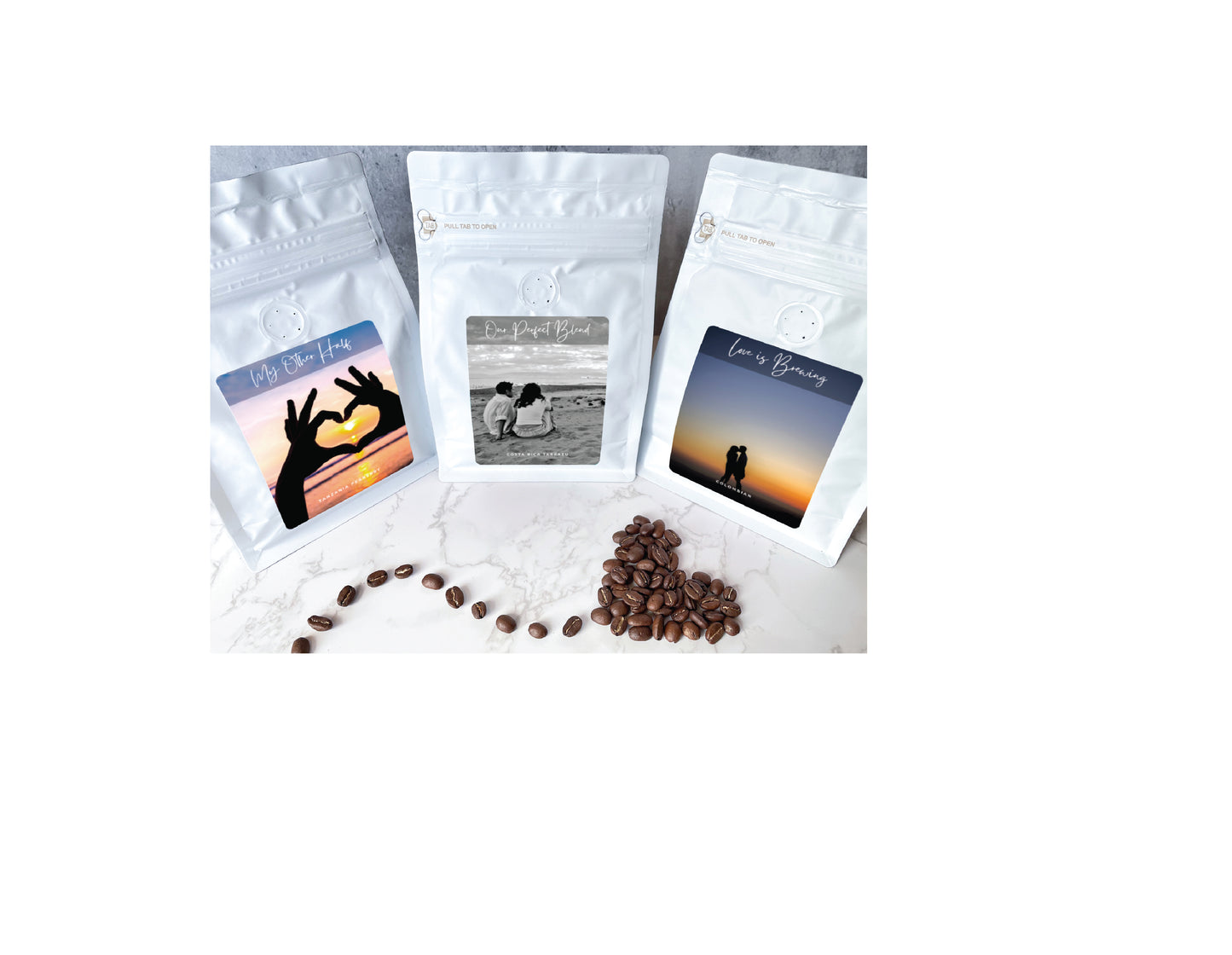 Personalized Coffee Sampler - Colombia, Costa Rica, Tanzania - Private Label