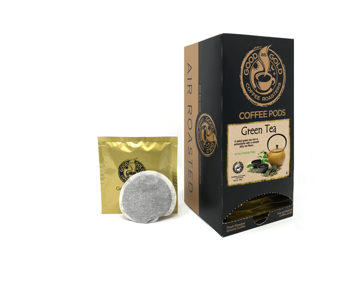 Green Tea Pods - Soft Coffee Pods - Good As Gold Coffee