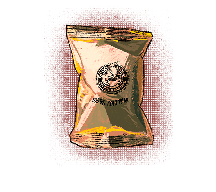 100% Colombian - 2.25oz ground coffee per pack