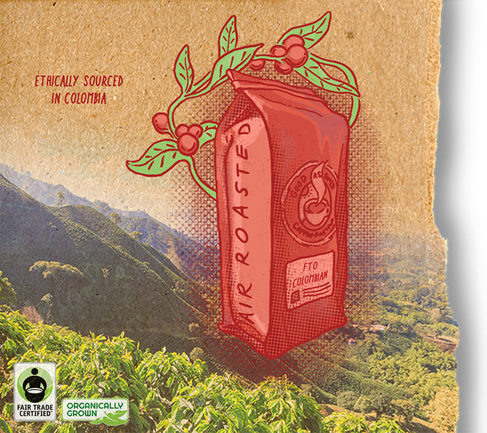 Fair Trade / Organic Colombian  (Medium Roast)