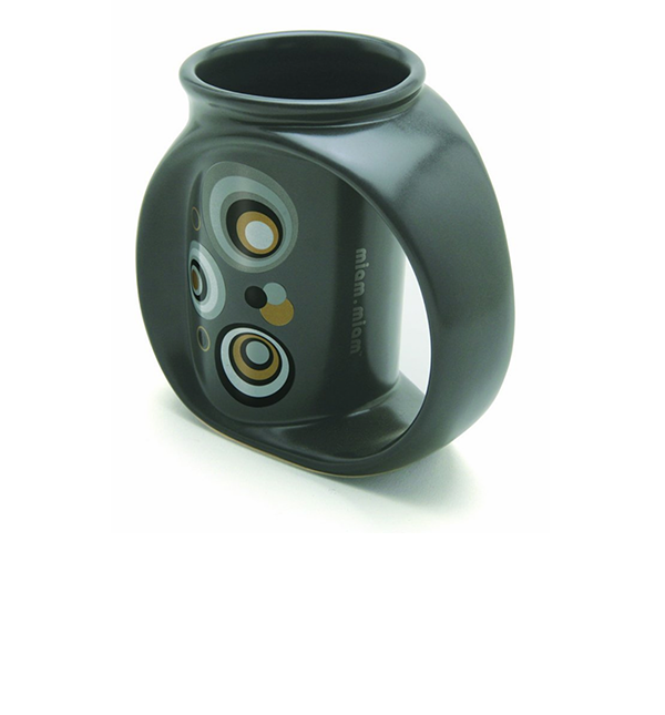 Miam Miam Solar Metallic Dark Grey Mug - 15oz